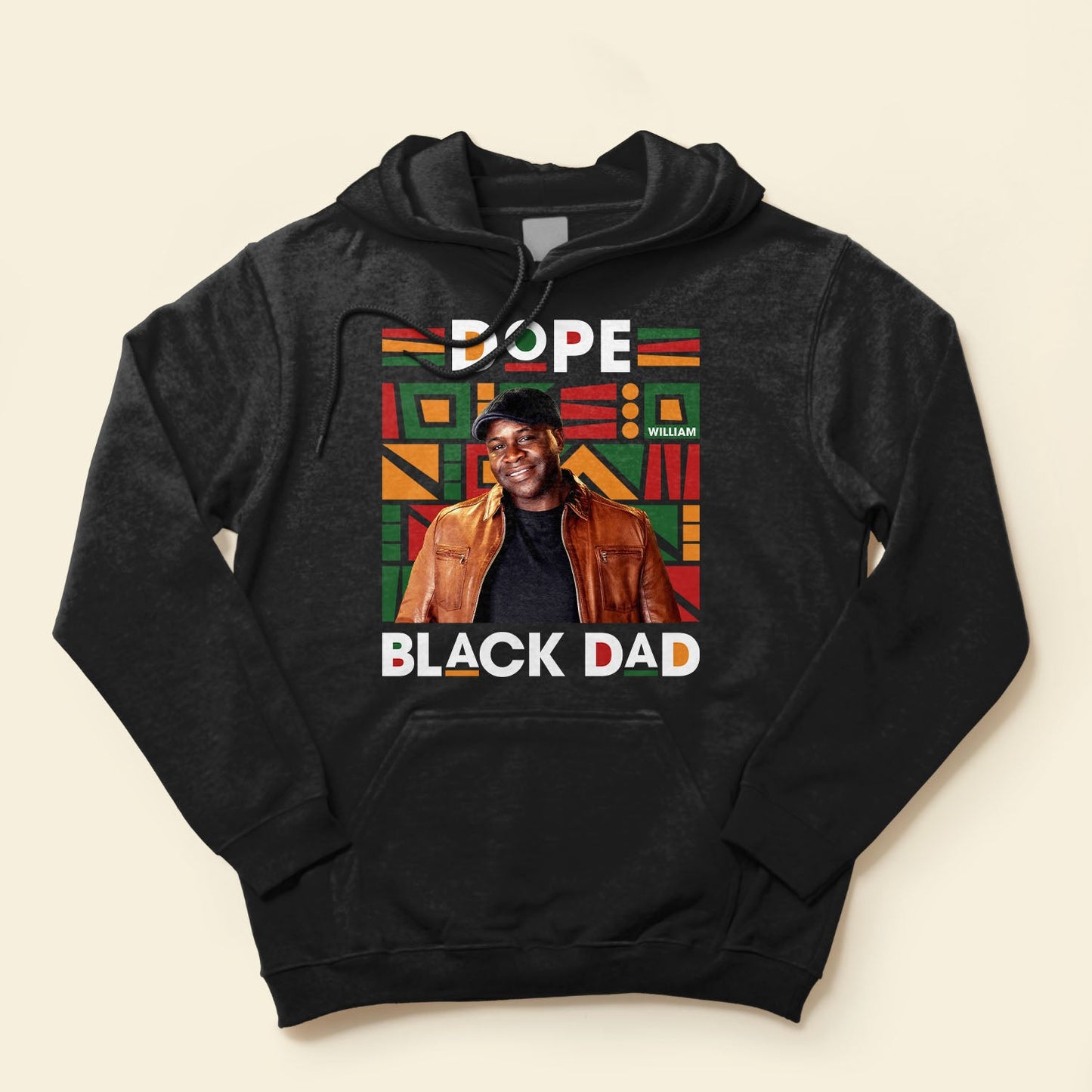 Dope Black Dad - Personalized Photo Shirt