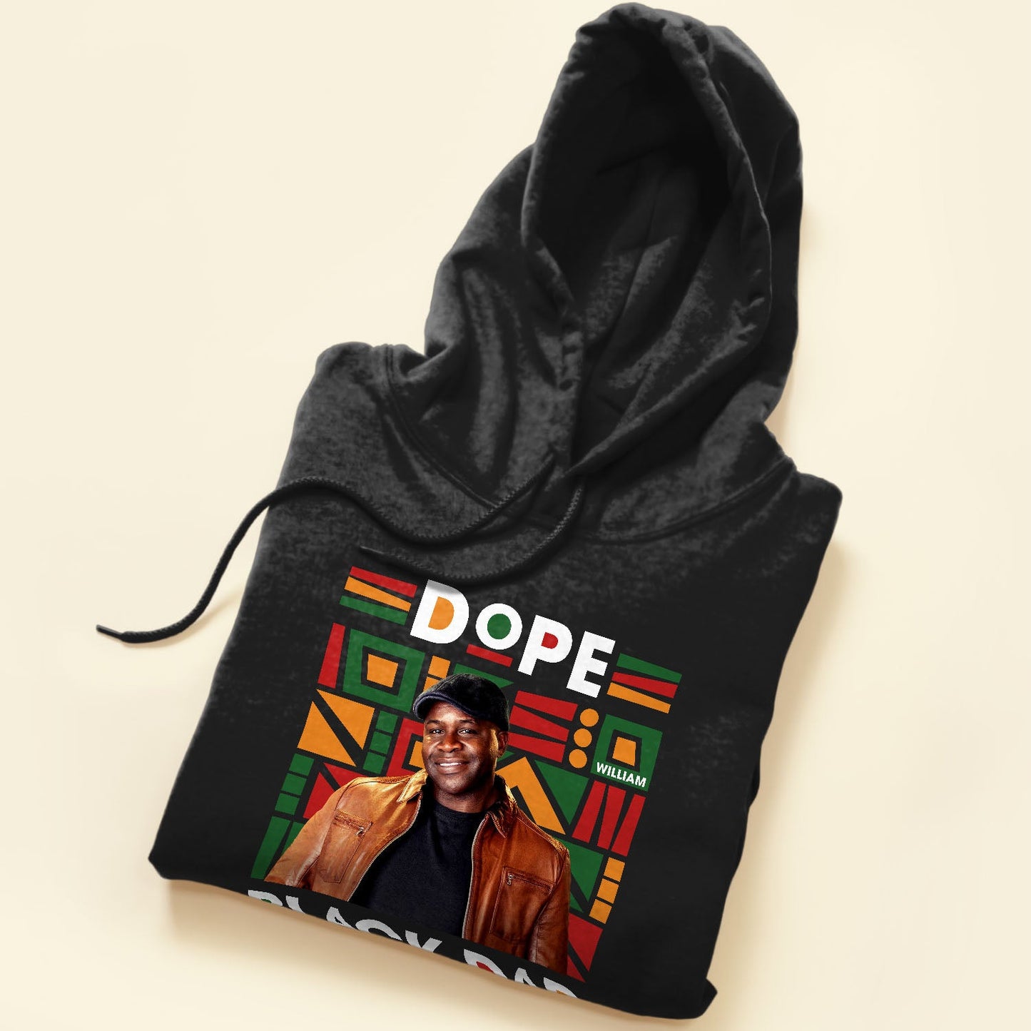 Dope Black Dad - Personalized Photo Shirt