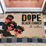 Dope Black Family - Personalized Doormat