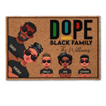 Dope Black Family - Personalized Doormat