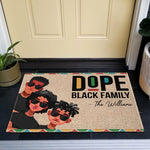Dope Black Family - Personalized Doormat