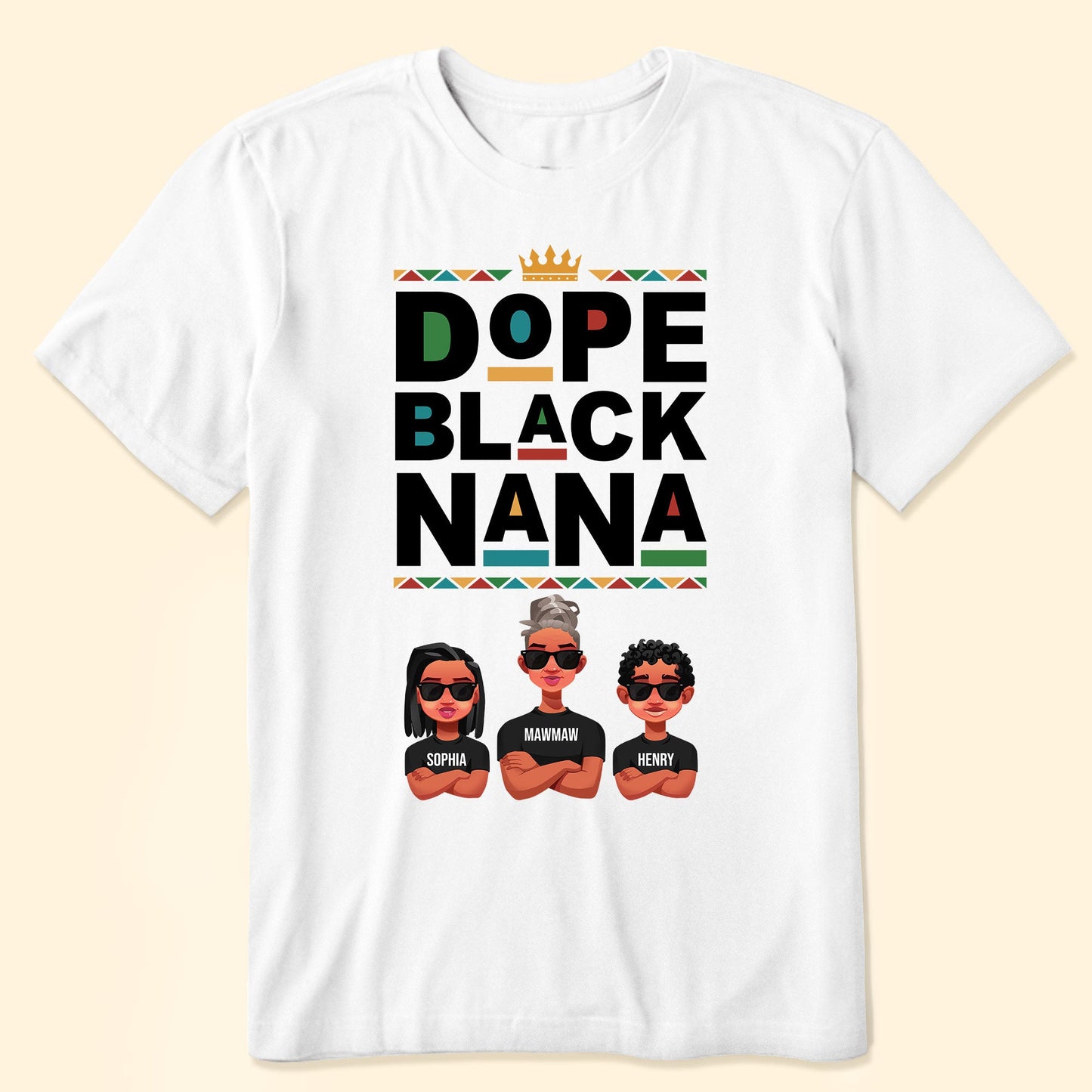 Dope Black Grandparents - Personalized Shirt