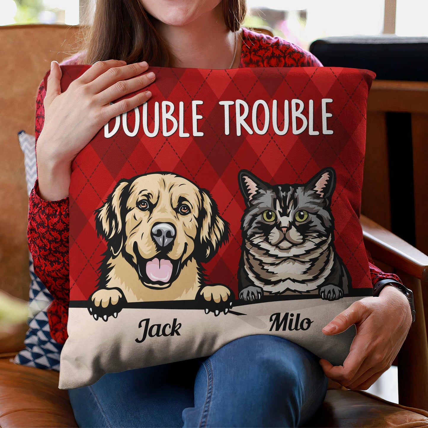 Double Trouble New Version - Personalized Pillow (Insert Included)