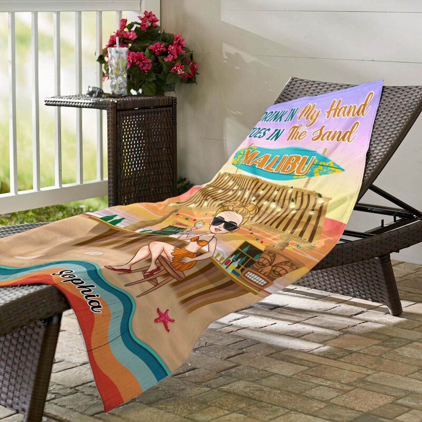 Drink In My Hand - Personalized Beach Towel