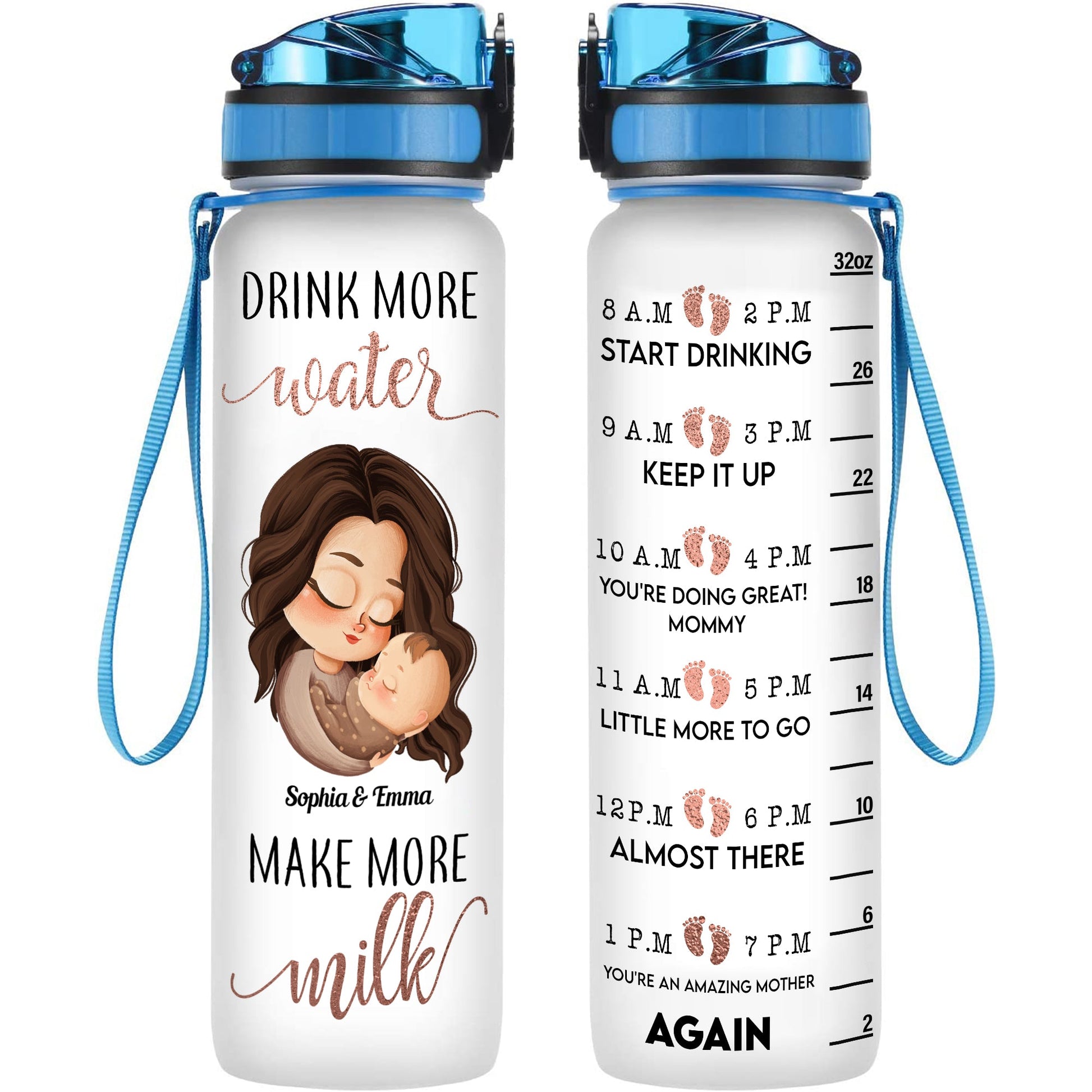 Personalised Milk Carton Drink Bottles Custom Named Water Bottle
