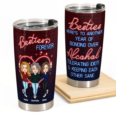 Drinking Partners - Besties Forever - Personalized Tumbler Cup - Birthday, Christmas, New Year Gift For Sisters, Sistas, Besties, Soul Sisters