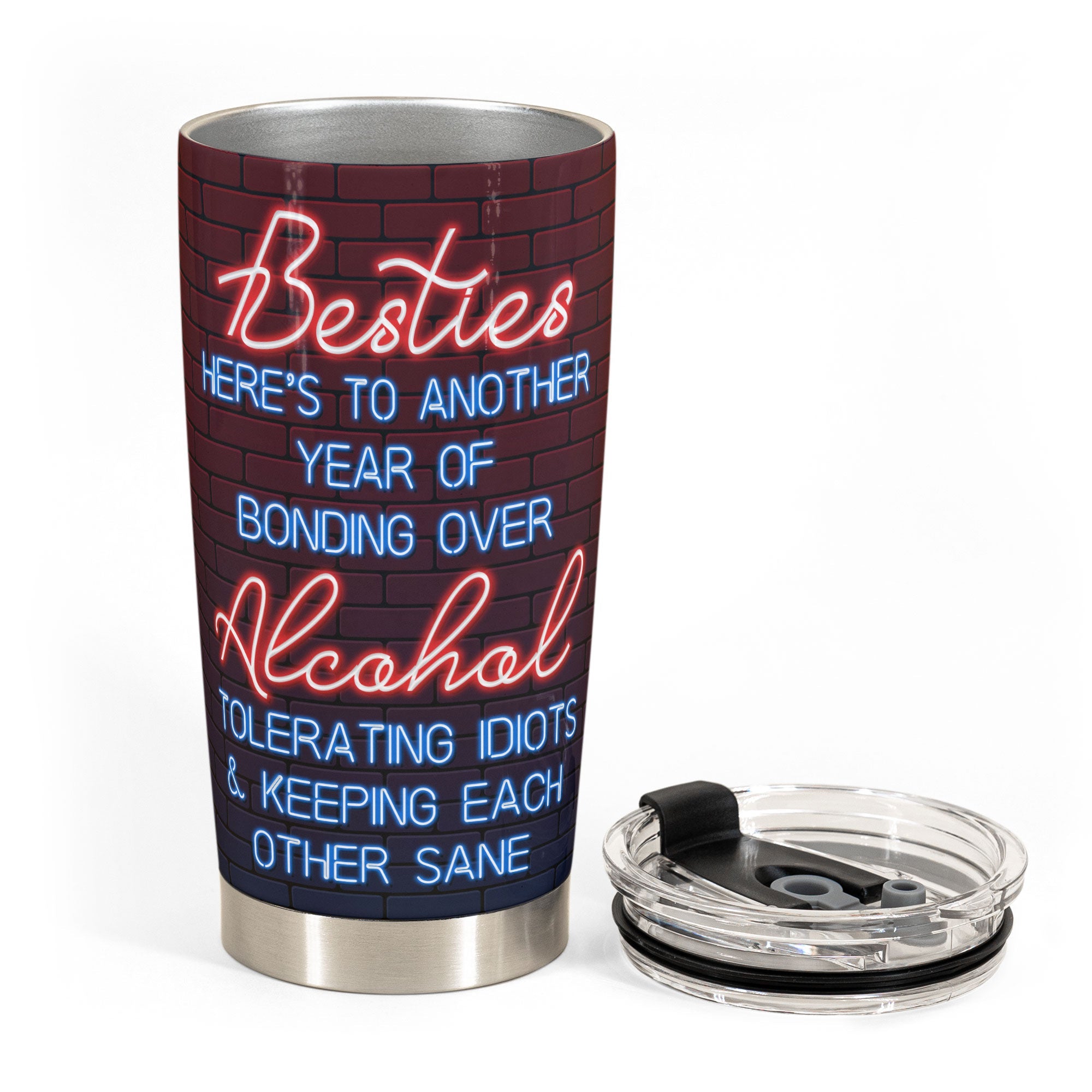 Drinking Partners - Besties Forever - Personalized Tumbler Cup - Birthday, Christmas, New Year Gift For Sisters, Sistas, Besties, Soul Sisters