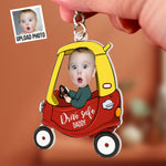 Drive Safe Daddy Custom Face - Personalized Acrylic Photo Keychain