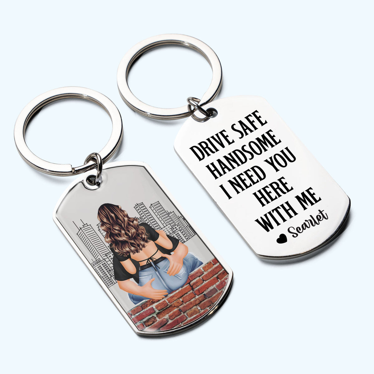 Drive Safe - Personalized Stainless Steel Keychain - Anniversary Gifts ...