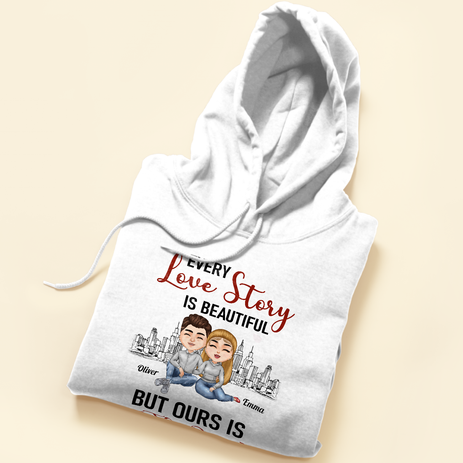Every Love Story Is Beautiful But Ours Is The Best - Personalized Shirt - Anniversary, Valentine's Day, Birthday Gift For Couples, Lovers, Husband & Wife