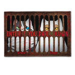 Enter If You Dare Human - Personalized Doormat - Halloween, Spooky Vibe, Funny Gift For Home Decor, Cat Lovers, Cat Owners