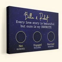 Every Love Story Is Beautiful - Personalized Wrapped Canvas