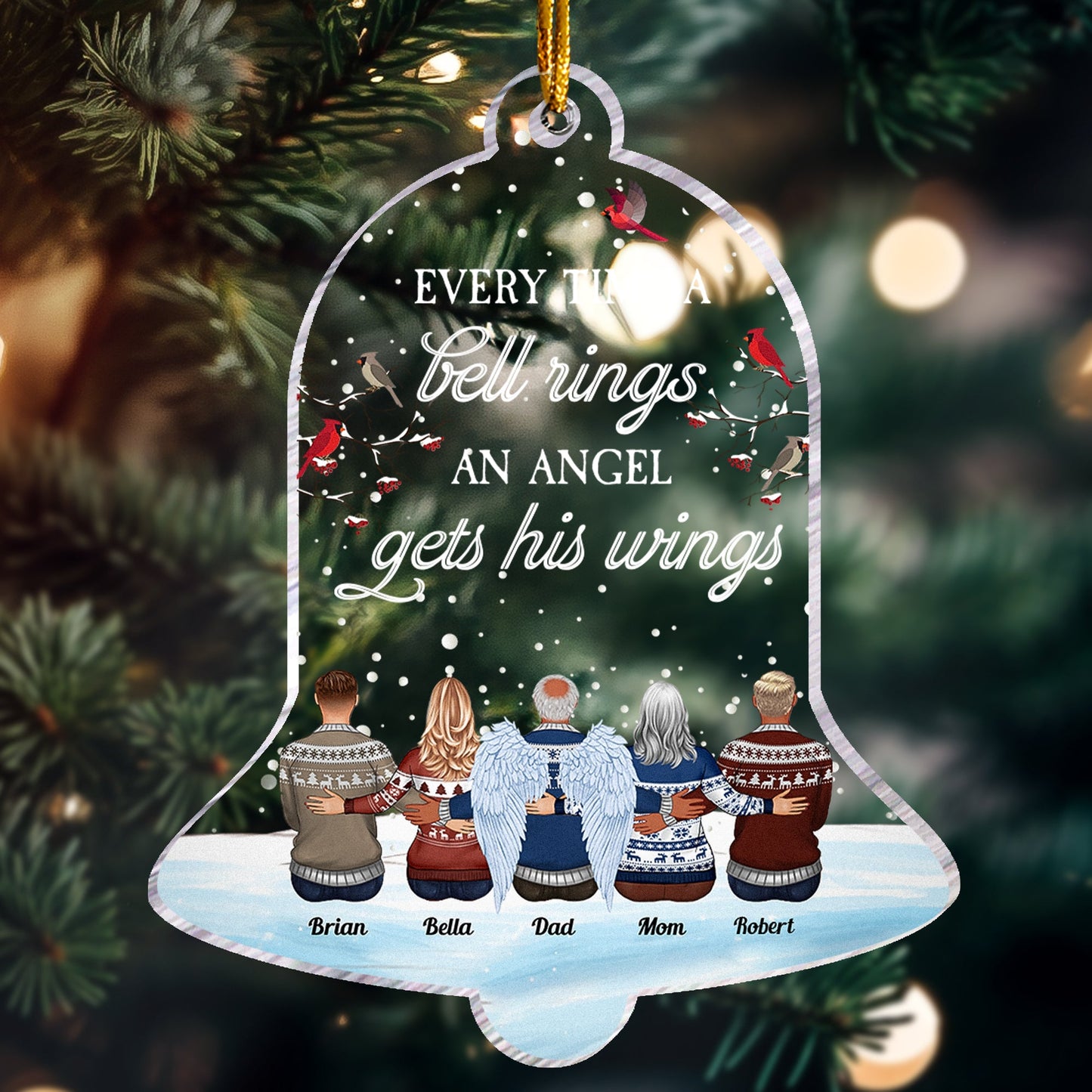 Every Time A Bell Rings - Personalized Bell Shaped Acrylic Ornament