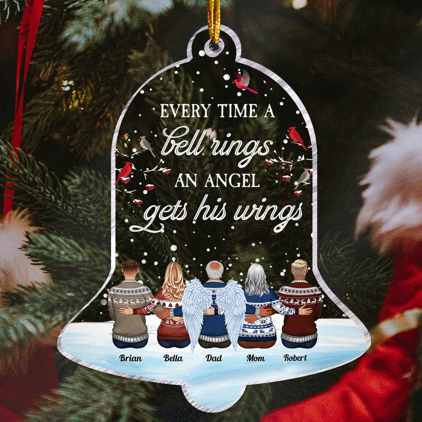 Every Time A Bell Rings - Personalized Bell Shaped Acrylic Ornament