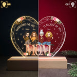 Everything We Are Is Because Of You Mom - Personalized 3D Led Light Wooden Base - Mother's Day Gift For Mom, Grandma