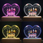 Everything We Are Is Because Of You Mom - Personalized 3D Led Light Wooden Base - Mother's Day Gift For Mom, Grandma