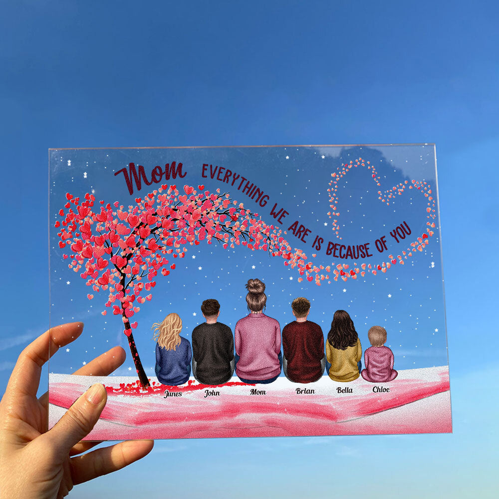 Everything We Are Is Because Of You - Personalized Acrylic Plaque