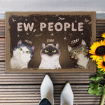 Ew, People - Personalized Doormat - Halloween, Home Decor, Funny Gift For Cat Lover, Cat Mom, Cat Owner