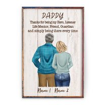 Daddy Thanks For Being My Hero Poster-Macorner