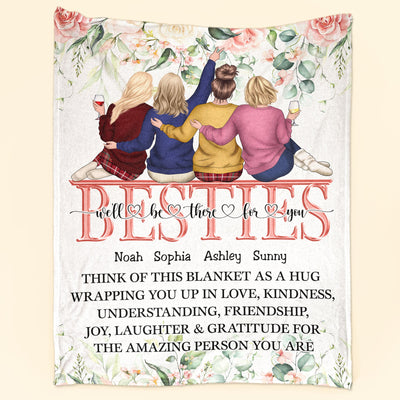 Think Of This Blanket As A Hug - Personalized Blanket - Birthday, Friendship Day Gift For Friend, Besties, Bff