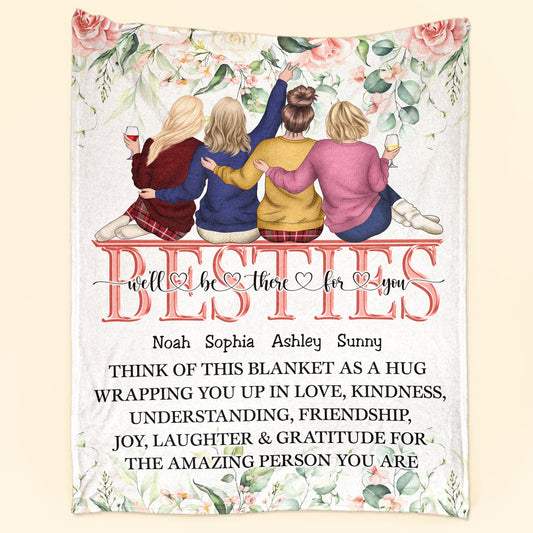 Think Of This Blanket As A Hug - Personalized Blanket - Birthday, Friendship Day Gift For Friend, Besties, Bff