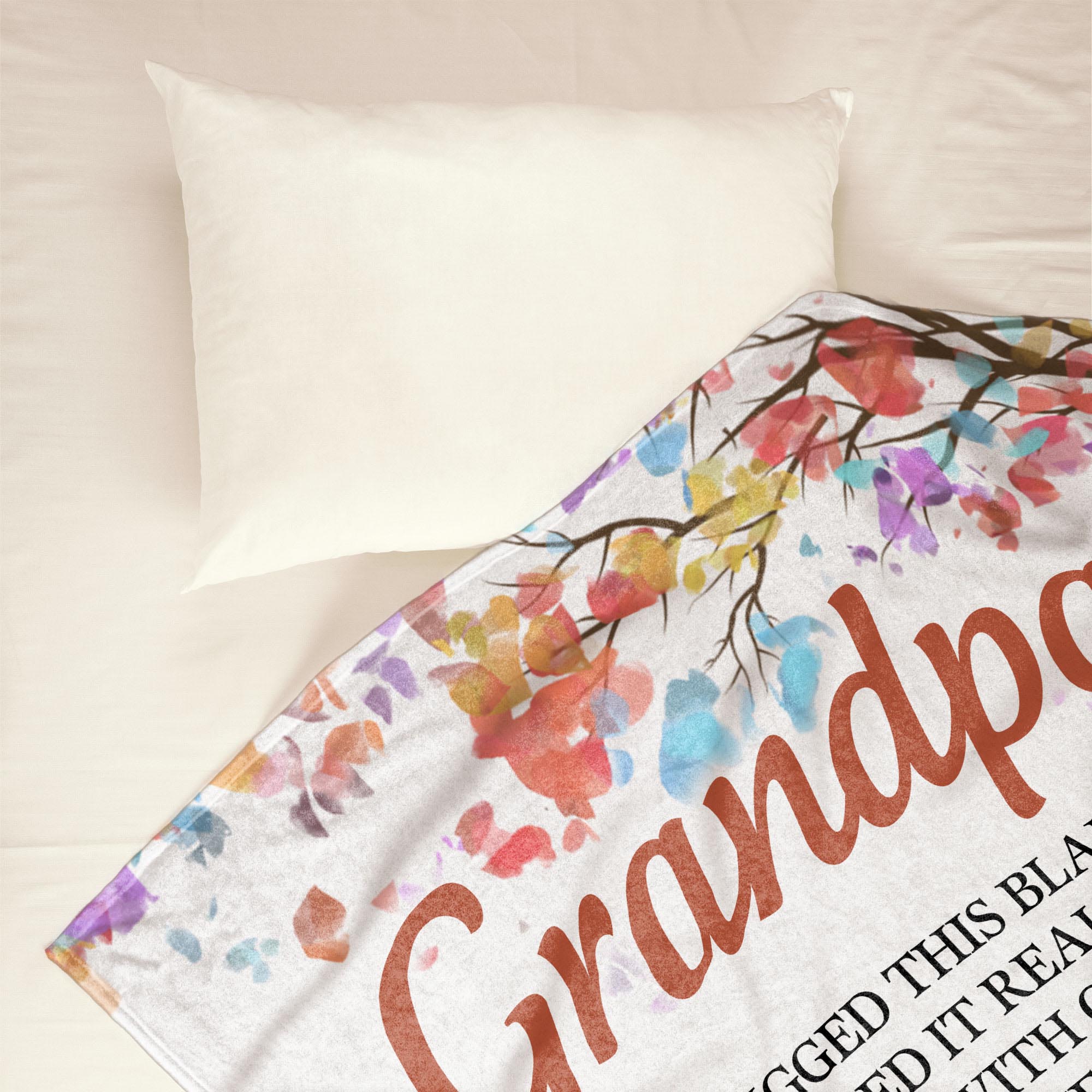 Grandpa, Hug This Blanket To Feel Our Love In It - Personalized Blanket