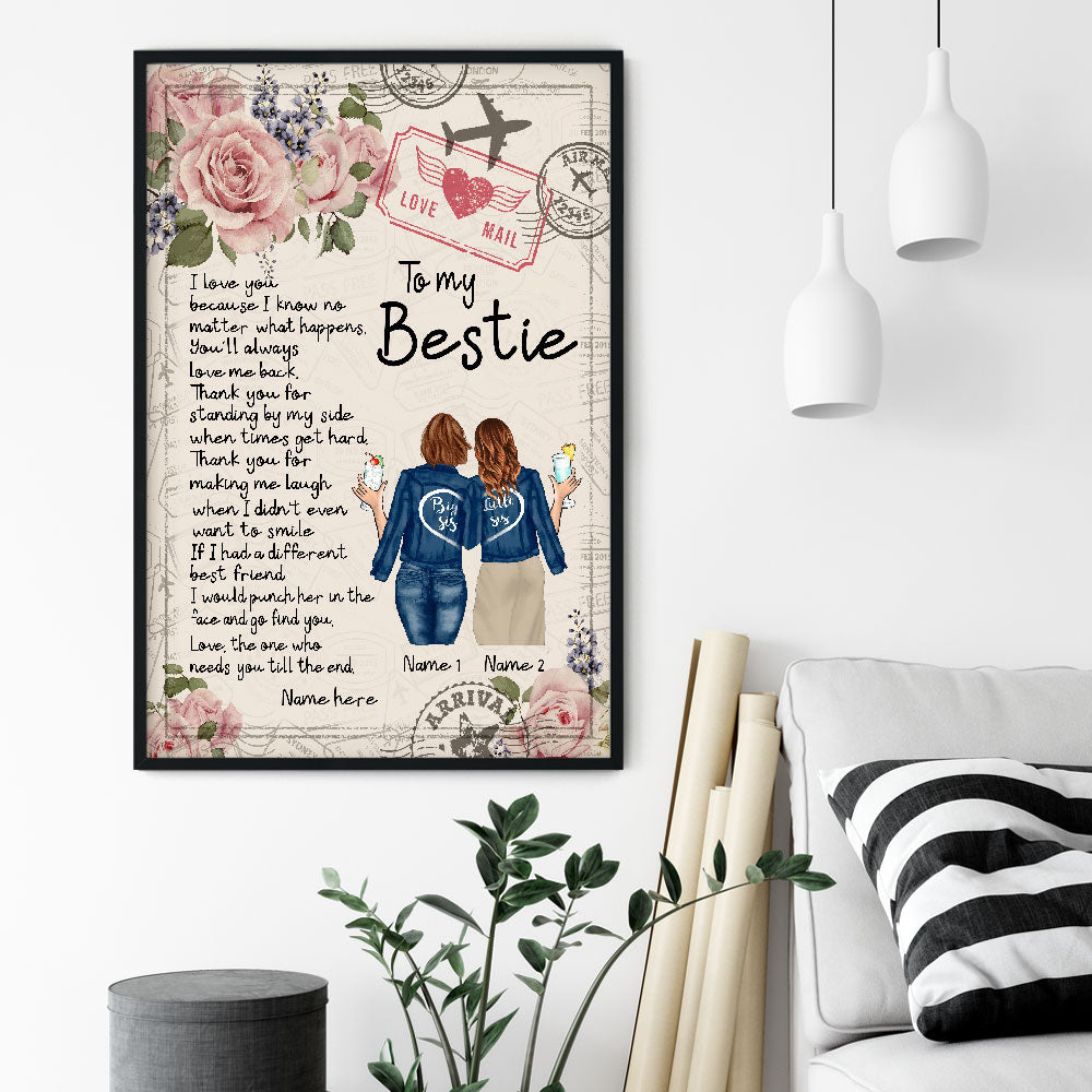 To My Bestie I Love You Canvas & Poster-Macorner