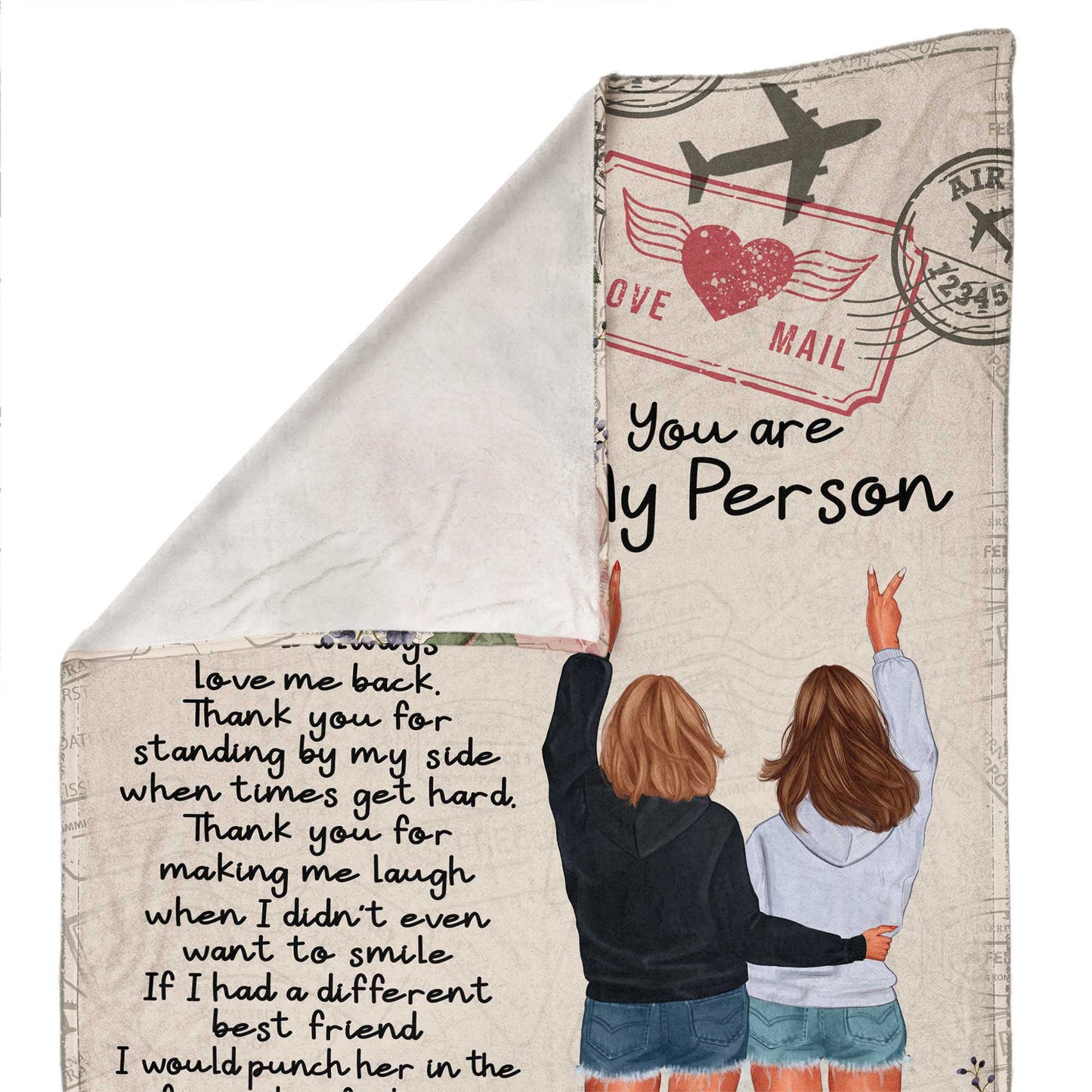 To My Bestie You Are My Person, Friend Custom Blanket, Gift For Friend, Bestie-Macorner