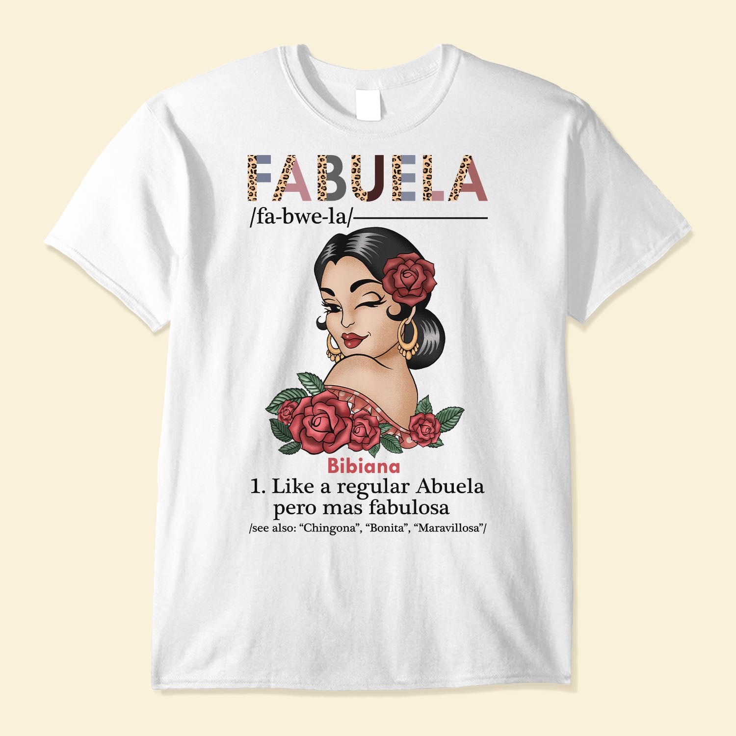 Fabuela Definition - Personalized Shirt - Hispanic Heritage Month Gift For Abuela