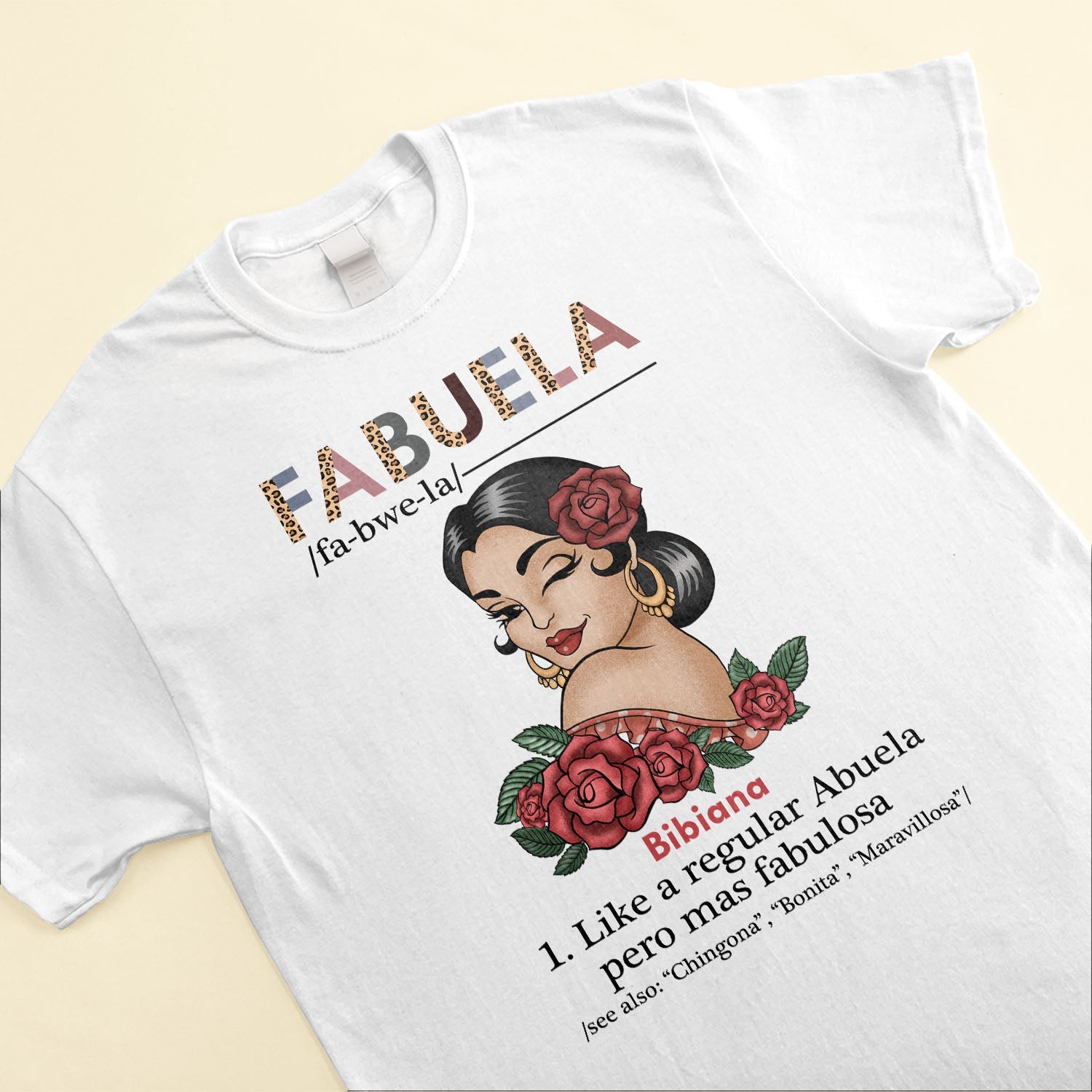 Fabuela Definition - Personalized Shirt - Hispanic Heritage Month Gift For Abuela