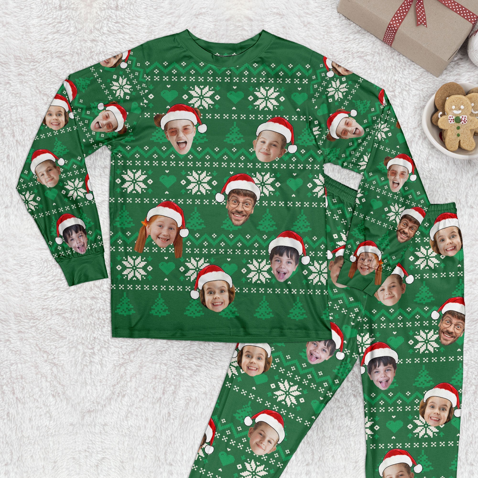 Face Family Ugly Pajamas - Personalized Photo Pajama Set
