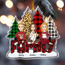 Family - Christmas Tree Version - Personalized Acrylic Ornament