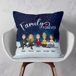 Family Forever - Cartoon Version - Christmas Eve - Personalized Pillow (Insert Included)