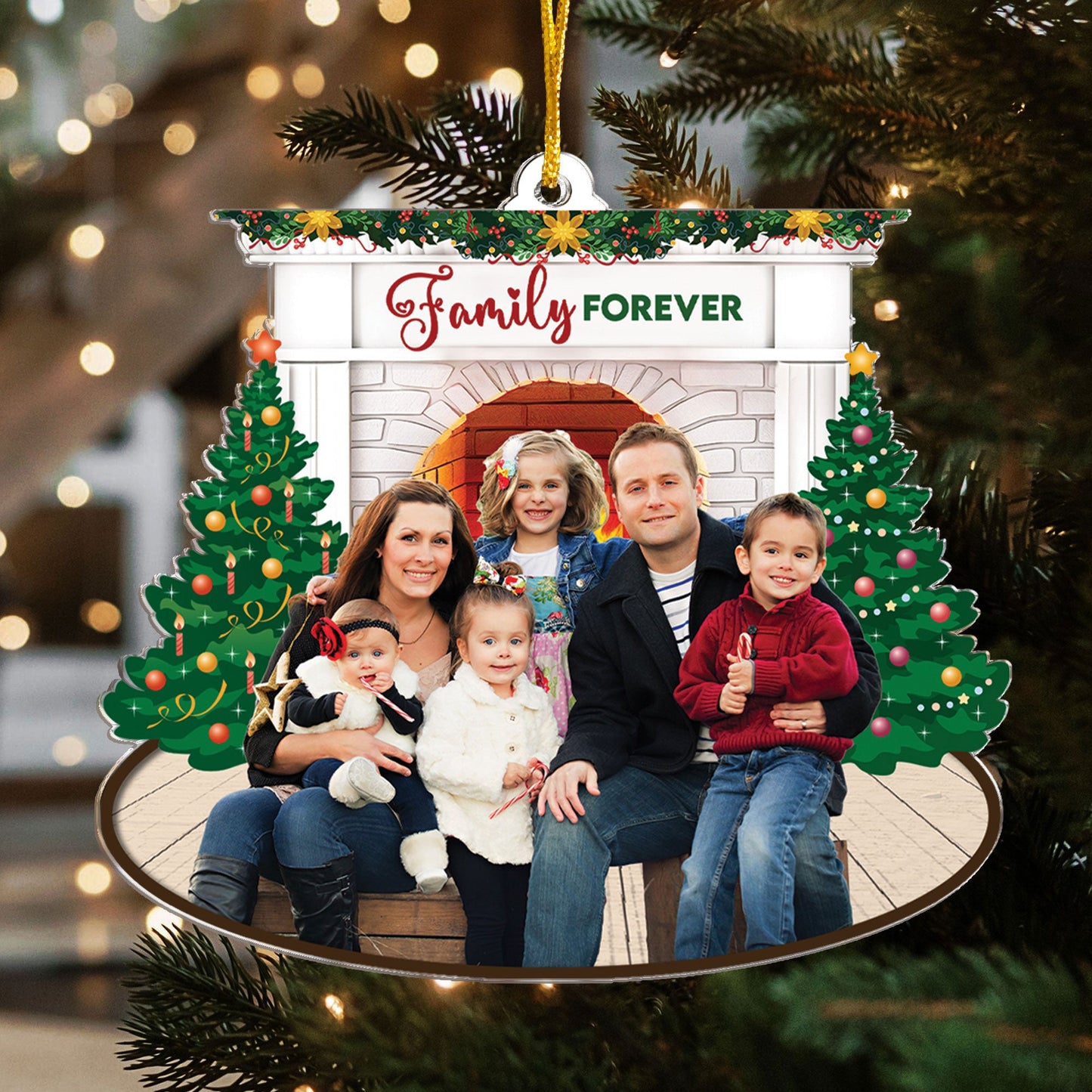 Family Forever - Personalized Acrylic Photo Ornament