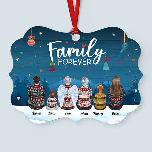 Family Forever - Personalized Aluminum Ornament