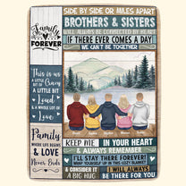Family Forever - Personalized Blanket - Christmas, New Year Gift For Sisters, Brothers, Sibling