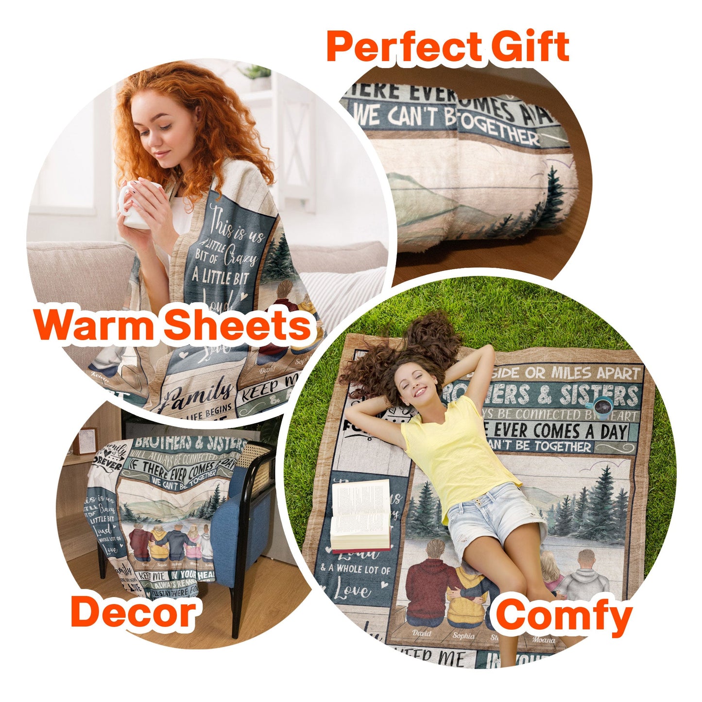 Family Forever - Personalized Blanket - Christmas, New Year Gift For Sisters, Brothers, Sibling