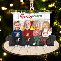 Family Forever - Personalized Wooden Photo Ornament