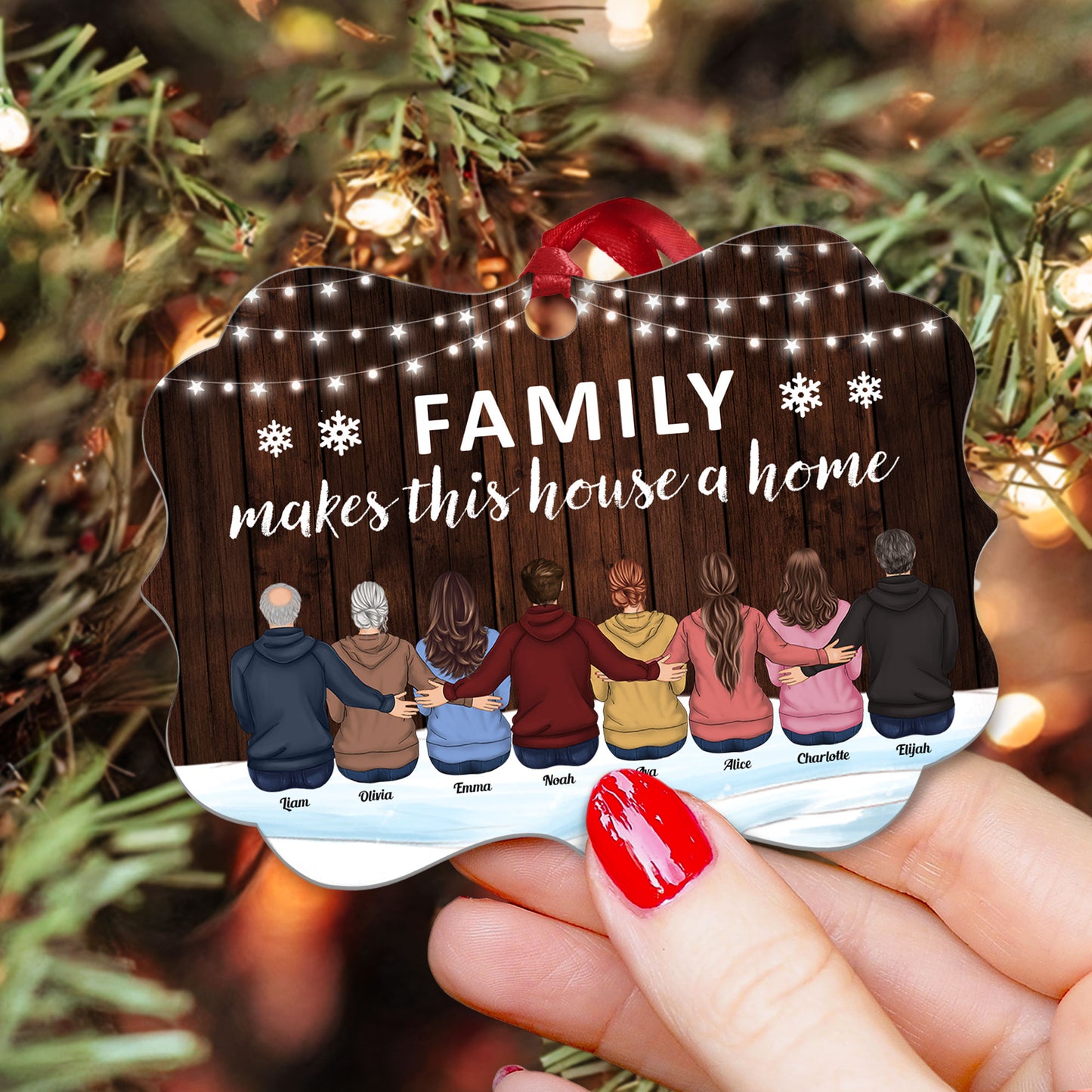Family God's Gift That Lasts Forever - Personalized Aluminum Ornament - Christmas Gift For Family Members