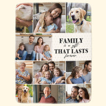 Family Is A Gift - Personalized Photo Blanket