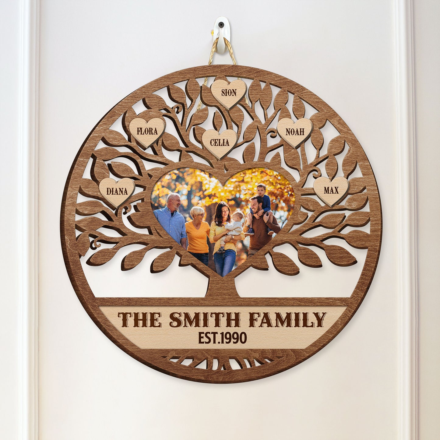 Family Is Like Branches On A Tree - Personalized Custom Shaped Wood Sign