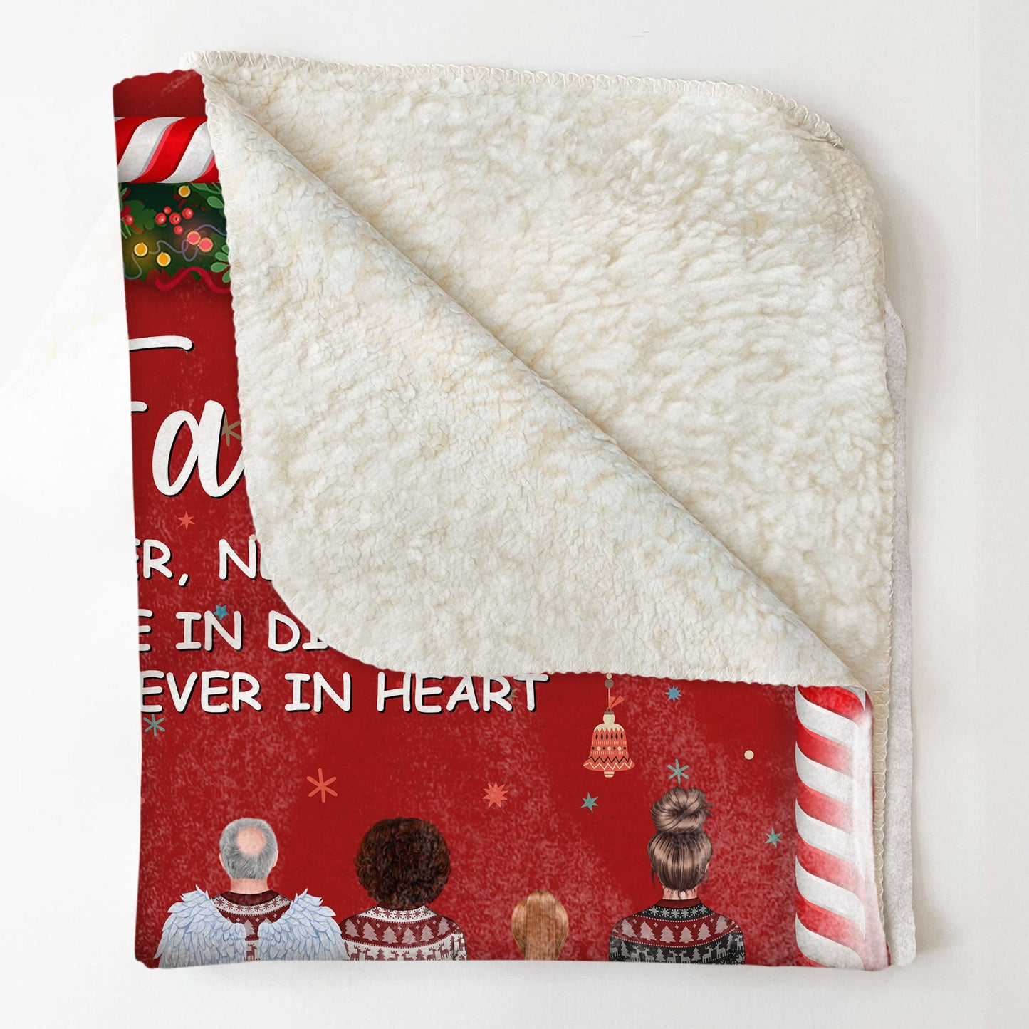 Family Is Never Apart In Heart - Personalized Blanket