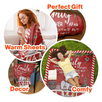 Family Is Never Apart In Heart - Personalized Blanket