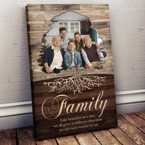 Family Like Branches On A Tree - Personalized Photo Wrapped Canvas