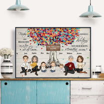 Family Like Branches On A Tree - Personalized Poster/Wrapped Canvas