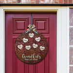 Grandkids Make Life Grand - Personalized Custom Shaped Wood Sign