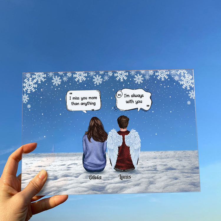 Family Memorial - Personalized Acrylic Plaque - Memorial, Loving Gift For Family Members, Dad, Mom, Sisters, Brothers