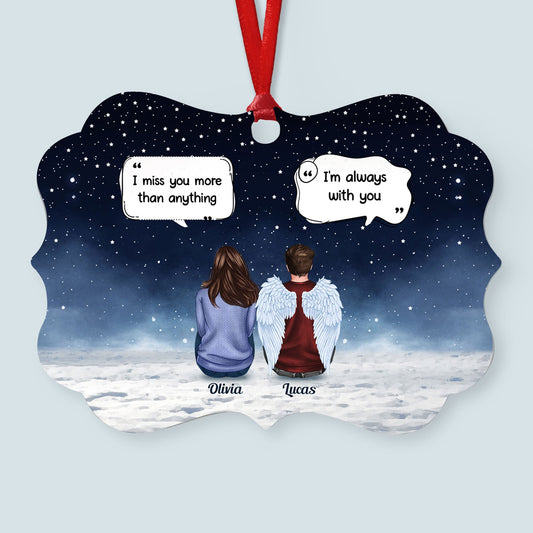 Family Memorial - Personalized Aluminum/Wooden Ornament