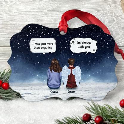 Family Memorial - Personalized Aluminum/Wooden Ornament