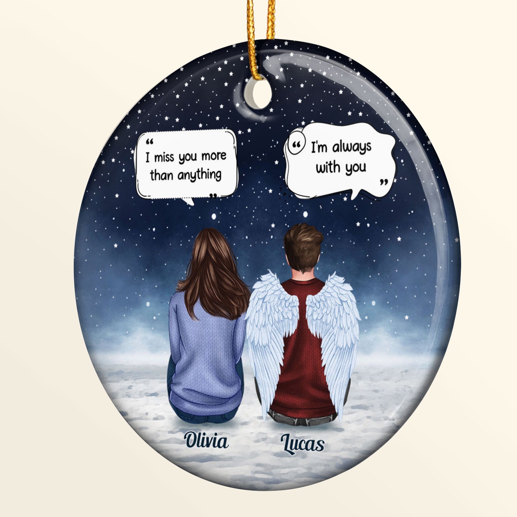 Family Memorial - Personalized Ceramic Ornament